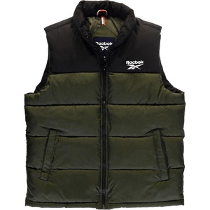 image:imageReebok Mens Midweight Insulated Quilted Puffer Vest Full Zip with Pockets  Warm Sleeveless Layer Without Bulk WaterResistant Shell Zip Pockets Easy OverSweatshirt Wear for OutdoorsOlive