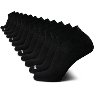 image:imageReebok Mens Quarter Socks Arch Support Performance Cushioned Socks 12 Pack  Stretch Performance Fabric Cushioned Arch Support Reinforced Heel amp Toe Shoe Size 6125Black
