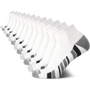 image:imageReebok Mens Quarter Socks Arch Support Performance Cushioned Socks 12 Pack  Stretch Performance Fabric Cushioned Arch Support Reinforced Heel amp Toe Shoe Size 6125White