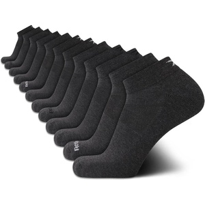 image:imageReebok Mens Quarter Socks Arch Support Performance Cushioned Socks 12 Pack  Stretch Performance Fabric Cushioned Arch Support Reinforced Heel amp Toe Shoe Size 6125Grey