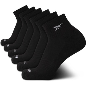 image:imageReebok Mens Quarter Socks Arch Support Performance Cushioned Socks 6 Pack  Stretch Performance Fabric Cushioned Arch Support Reinforced Heel amp Toe Shoe Size 6125Modern Black
