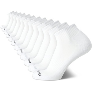 image:imageReebok Mens Quarter Socks Performance Arch Support Cushioned Socks 12 Pack  Stretch Performance Fabric Cushioned Arch Support Reinforced Heel amp Toe Shoe Size 6125All White