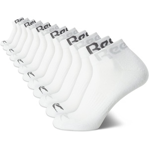 image:imageReebok Mens Quarter Socks Performance Arch Support Cushioned Socks 12 Pack  Stretch Performance Fabric Cushioned Arch Support Reinforced Heel amp Toe Shoe Size 6125Formal White