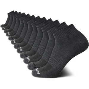 image:imageReebok Mens Quarter Socks Performance Arch Support Cushioned Socks 12 Pack  Stretch Performance Fabric Cushioned Arch Support Reinforced Heel amp Toe Shoe Size 6125All Grey