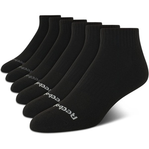 image:imageReebok Mens Quarter Socks Performance Arch Support Cushioned Socks 6 Pack  Stretch Performance Fabric Cushioned Arch Support Reinforced Heel amp Toe Shoe Size 6125All Black