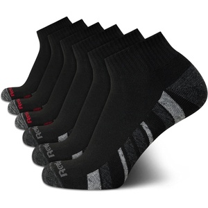 image:imageReebok Mens Quarter Socks Performance Arch Support Cushioned Socks 6 Pack  Stretch Performance Fabric Cushioned Arch Support Reinforced Heel amp Toe Shoe Size 6125Classic Black