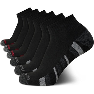 image:imageReebok Mens Quarter Socks Performance Arch Support Cushioned Socks 6 Pack  Stretch Performance Fabric Cushioned Arch Support Reinforced Heel amp Toe Shoe Size 6125Midnight Black