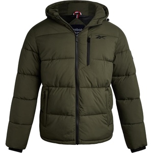 image:imageReebok Mens Quilted Puffer Jacket Weather Resistant Hooded Winter Coat  Secure Pockets Keep Essentials Safe Sleek Stitching for a Clean Profile Rugged for the Mountain Sharp for the CityOlive