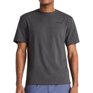 image:imageReebok Mens Short Sleeve Crewneck Embroidered TShirt Standard Fit Lightweight Stretch Cotton FabricCharcoal Heather  Overdrive