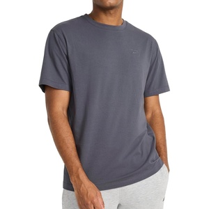 image:imageReebok Mens Short Sleeve Crewneck Embroidered TShirt Standard Fit Lightweight Stretch Cotton FabricEbony  Vector Embroidery