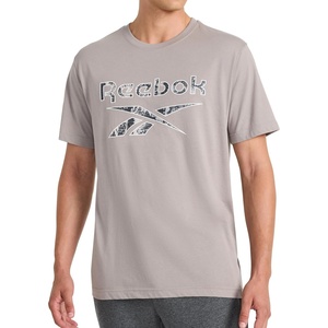 image:imageReebok Mens Short Sleeve Graphic Crewneck TShirt Standard Fit Lightweight CottonPoly FabricDriftwood  Unbound