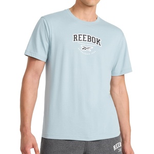 image:imageReebok Mens Short Sleeve Graphic Crewneck TShirt Standard Fit Lightweight CottonPoly FabricSlate  Graphic