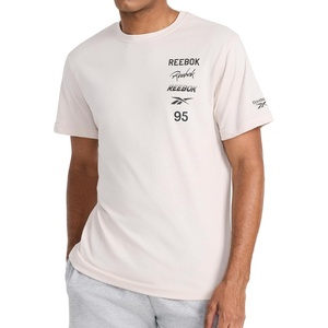 image:imageReebok Mens Small Logo Crewneck TShirt Standard Fit Lightweight CottonPoly Jersey FabricPumice Stone  Memes