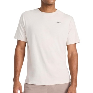 image:imageReebok Mens Small Logo Crewneck TShirt Standard Fit Lightweight CottonPoly Jersey FabricPumice Stone  Schematic