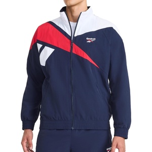 image:imageReebok Mens Track Jacket Standard Fit Lightweight Nylon FabricVector Navy