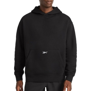 image:imageReebok Mens Transition Hoodie Oversized Fit Midweight Cottonpoly Fleece FabricBlack