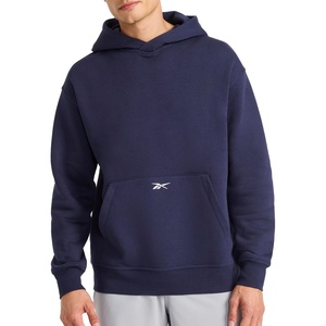 image:imageReebok Mens Transition Hoodie Oversized Fit Midweight Cottonpoly Fleece FabricVector Navy