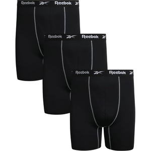 image:imageReebok Mens Underwear  3 Pack Performance Mens Big amp Tall Boxer Briefs  Lightweight Performance Fabric Wicks Away Sweat 7Inch Inseam Helps Reduce RideUp and Chafing All DayAll Black