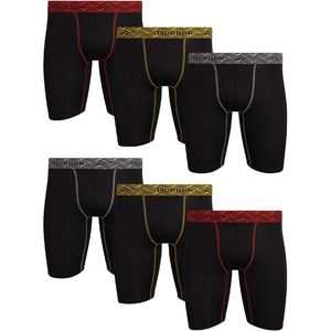 image:imageReebok Mens Underwear  6 Pack Performance Mens Boxer Briefs with Pouch  Extra Thigh Coverage for a Secure Feel During Work and Workouts Smooth Design Helps Reduce IrritationBlackBlackBlack