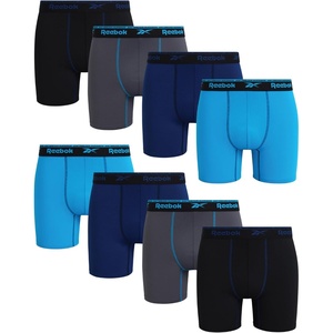 image:imageReebok Mens Underwear  8 Pack Performance Mens Boxer Briefs with Pouch  Stretch Performance Fabric Moves Naturally Without Feeling Restrictive Precise Inseam Sizing for Every SizeBlue DepthsBlackBlue DanubeBlackened Pearl