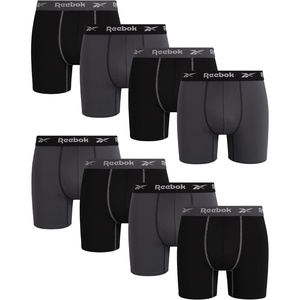 image:imageReebok Mens Underwear  8 Pack Performance Mens Boxer Briefs with Pouch  Stretch Performance Fabric Moves Naturally Without Feeling Restrictive Precise Inseam Sizing for Every SizeBlackBlackened Pearl