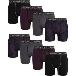 image:imageReebok Mens Underwear  8 Pack Performance Mens Boxer Briefs with Pouch  Stretch Performance Fabric Moves Naturally Without Feeling Restrictive Precise Inseam Sizing for Every SizePlum PerfectBlackened PearlBlackBlack Print