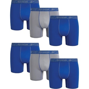 image:imageReebok Mens Underwear Boxer Briefs  6 Pack Stretch Performance Moisture Wicking Boxers for Men with Contour Pouch 6 InseamSurf the WebMonumentSurf the Web