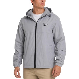 image:imageReebok Rain Jacket Men with Hood Windbreaker Men Lightweight Waterproof JacketGrey
