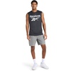 image:imageReebok Apparel Mens Gladiator Large Logo Muscle Black HeatherBlack Heather
