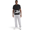 image:imageReebok Mens Big Short Sleeve Crewneck TShirt Standard Fit Lightweight CottonPoly Jersey FabricBlack