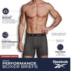 image:imageReebok Mens Boxer Briefs  4 Pack Stretch Performance Boxers for Men with Functional Fly 6 Inseam Mens Underwear Boxers Size Small BlackBlackBlackBlack