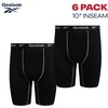 image:imageReebok Mens Boxer Briefs  6 Pack Big amp Tall Performance Mens Underwear  Extra Thigh Coverage for a Secure Feel During Work and Workouts Smooth Design Helps Reduce IrritationJet Black