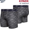 image:imageReebok Mens Boxer Briefs 8 Pack Soft Athletic Boxers with Contour Pouch  Smooth Soft Feel Designed for Everyday Comfort Elastic Waistband Stays in Place Without IrritationNavyGreyPrint