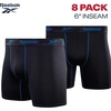 image:imageReebok Mens Boxer Briefs 8 Pack Soft Athletic Boxers with Contour Pouch  Smooth Soft Feel Designed for Everyday Comfort Elastic Waistband Stays in Place Without IrritationBlackBlueBlackGrey