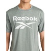 image:imageReebok Mens Byron Short Sleeve Crewneck TShirt Standard Fit Lightweight Poly FabricVintage Moss Heather