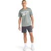 image:imageReebok Mens Byron Short Sleeve Crewneck TShirt Standard Fit Lightweight Poly FabricVintage Moss Heather