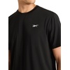 image:imageReebok Mens Force Short Sleeve Crewneck TShirt Standard Fit Lightweight Super Stretch Poly Square Hole Mesh FabricBlack