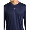 image:imageReebok Mens Id Train Long Sleeve Tech Crewneck TShirtOriginal Navy