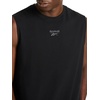 image:imageReebok Mens Legacy Sleeveless Crewneck Tank Top Standard Fit Lightweight CottonPoly Jersey FabricBlack