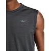 image:imageReebok Mens Muscle Performance Crewneck Tank TopBlack Heather  Gains