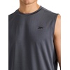 image:imageReebok Mens Muscle Performance Crewneck Tank TopEbony Heather  Gains Performance