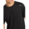 image:imageReebok Mens Reflective Small Logo Crewneck TShirt Standard Fit Lightweight Cool Touch Jersey FabricBlack  Bolt Strike