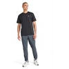 image:imageReebok Mens Reflective Small Logo Crewneck TShirt Standard Fit Lightweight Cool Touch Jersey FabricBlack Heather  Lightning