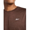 image:imageReebok Mens Reflective Small Logo Crewneck TShirt Standard Fit Lightweight Cool Touch Jersey FabricBracken Heather  Lightning