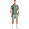 image:imageReebok Mens Reflective Small Logo Crewneck TShirt Standard Fit Lightweight Cool Touch Jersey FabricDuck Green Heather  Showdown