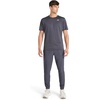 image:imageReebok Mens Reflective Small Logo Crewneck TShirt Standard Fit Lightweight Cool Touch Jersey FabricEbony Heather  Showdown