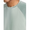 image:imageReebok Mens Reflective Small Logo Crewneck TShirt Standard Fit Lightweight Cool Touch Jersey FabricIceberg Green  Sonic Bolt