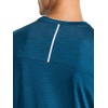 image:imageReebok Mens Reflective Small Logo Crewneck TShirt Standard Fit Lightweight Cool Touch Jersey FabricMajolica Blue Heather  Showdown