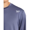 image:imageReebok Mens Reflective Small Logo Crewneck TShirt Standard Fit Lightweight Cool Touch Jersey FabricNightshadow Blue  Bolt Strike