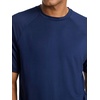 image:imageReebok Mens Reflective Small Logo Crewneck TShirt Standard Fit Lightweight Cool Touch Jersey FabricVector Navy  Sonic Bolt